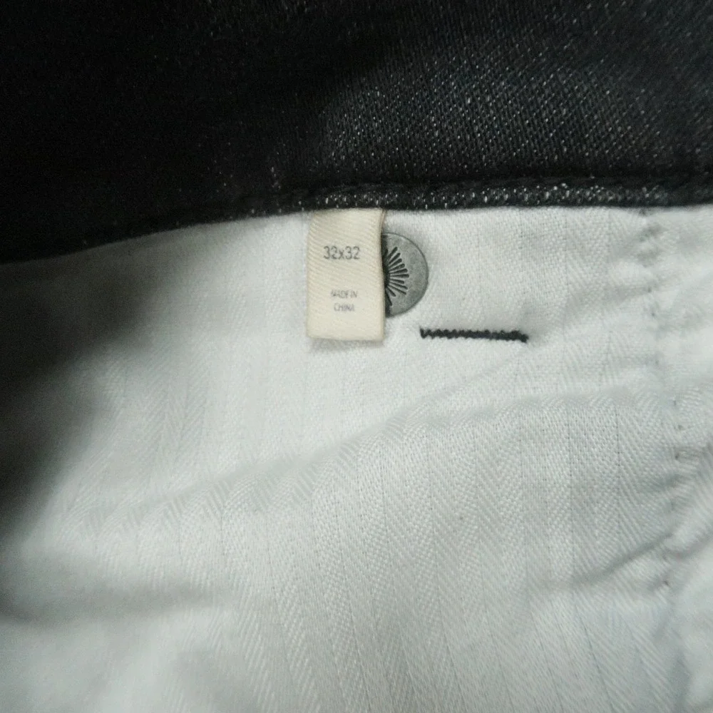 Faherty Pants Mens 32x26‎ Onyx Black Stretch Terry 5 Pocket Straight